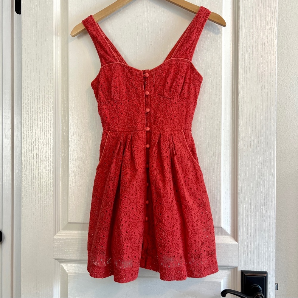 MINKPINK Lace Mini Dress Pockets XS